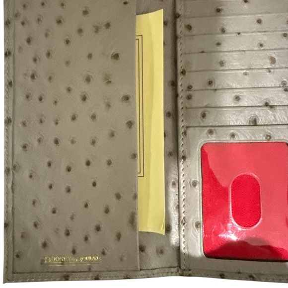 Dooney & Bourke Ostrich Brown Tan Wallet Classic Design - Picture 5 of 5